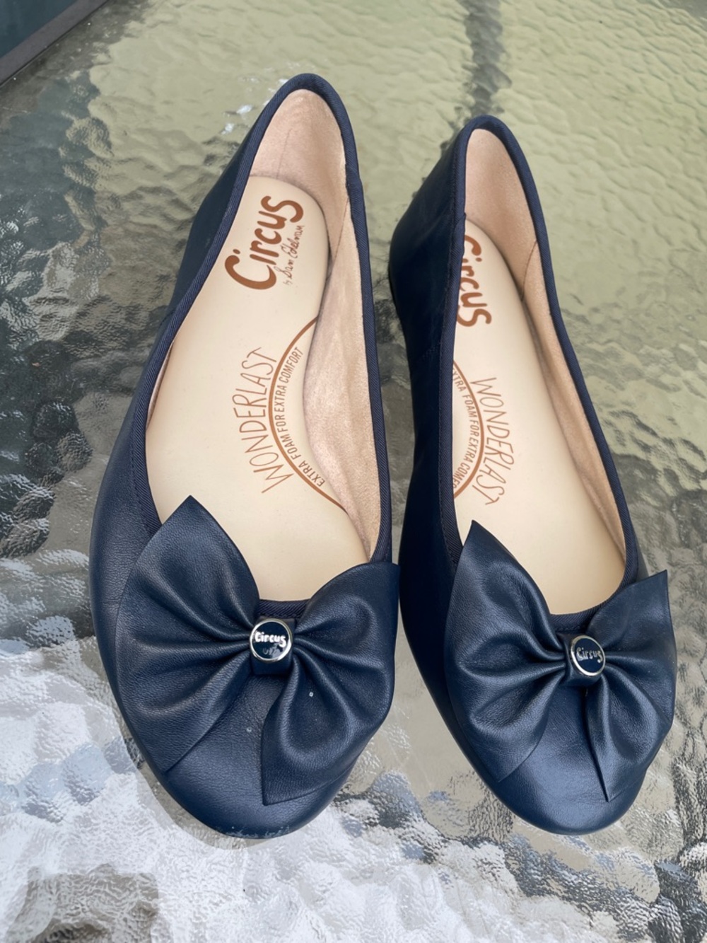 Circus by Sam Edelman Navy Bow Accent Ballet Flats